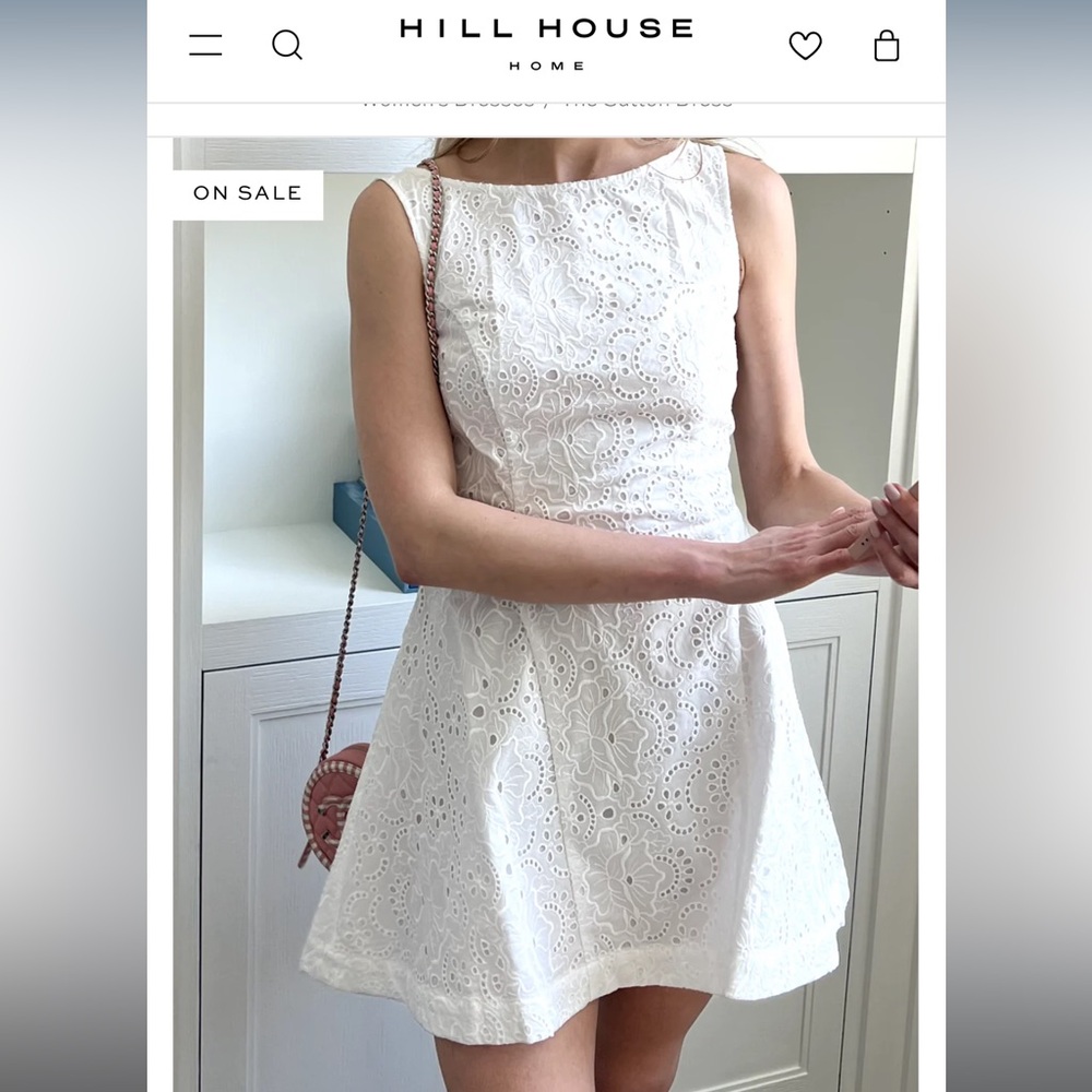 Hill House The Sutton Dress - White Broderie Anglaise NWOT